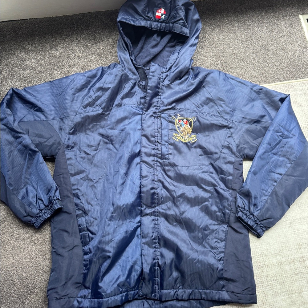 U.S Polo Assn Navy Blue Hooded Windbreaker Women’s  Jacket